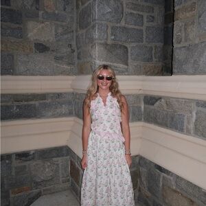 Floral Pink Sleeveless Dress